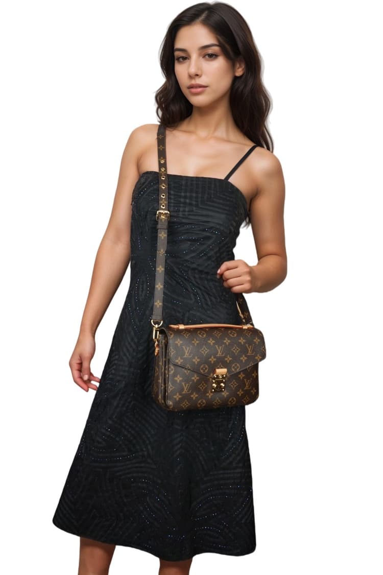 Louis Vuitton Pochette Metis Shoulder Bag Brown Canvas-Hover-Image