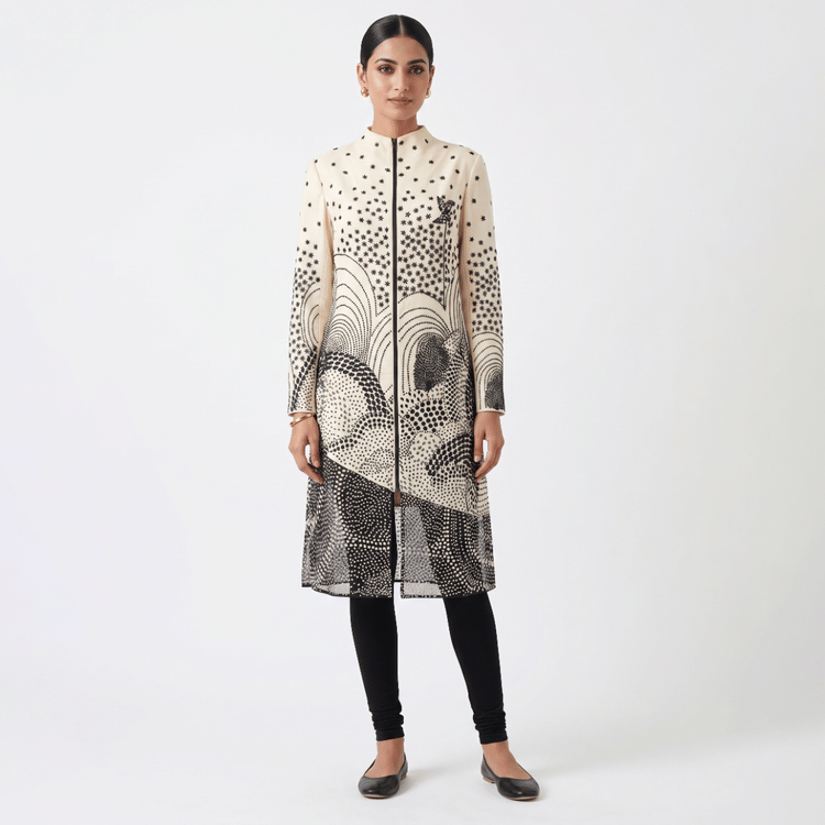 Rahul Mishra Off White Kurta-Hover-Image