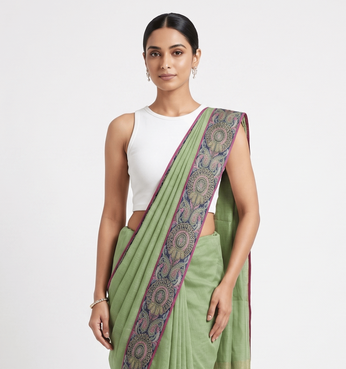 Sabyasachi Green Embroidered Saree