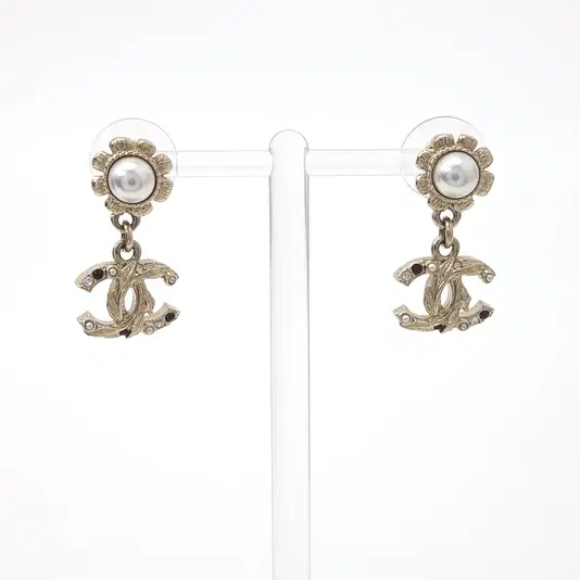 Chanel logo drop earrings AB9639-Hover-Image