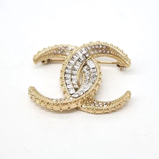 Chanel logo brooch