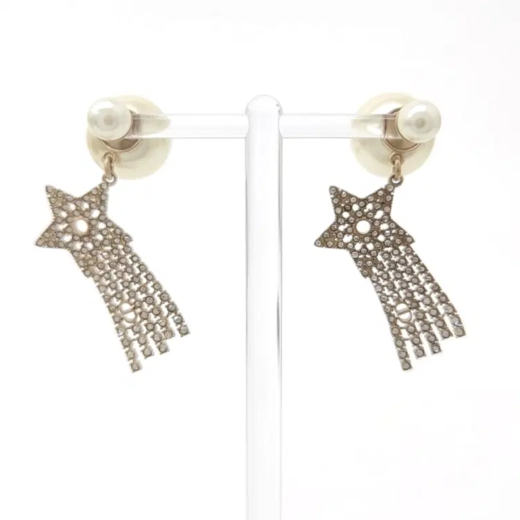 Christian Dior pearl tribal earrings-Hover-Image