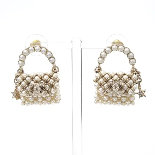 Chanel pearl earrings