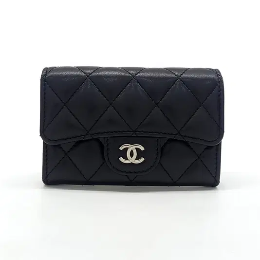 Chanel lambskin card wallet