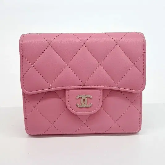 Chanel lambskin bi-fold wallet