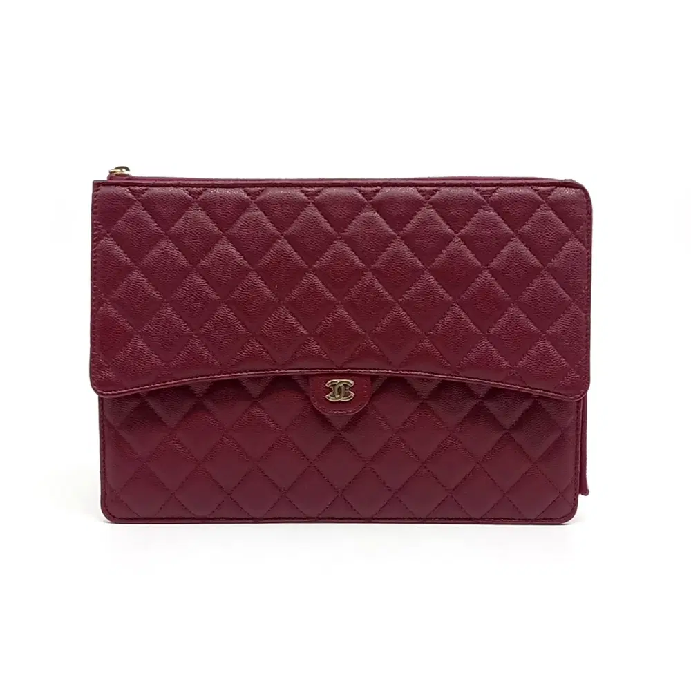 Chanel Caviar Flap Clutch AP3644