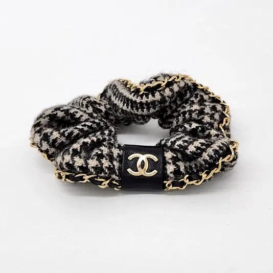 Chanel tweed hair scrunchie