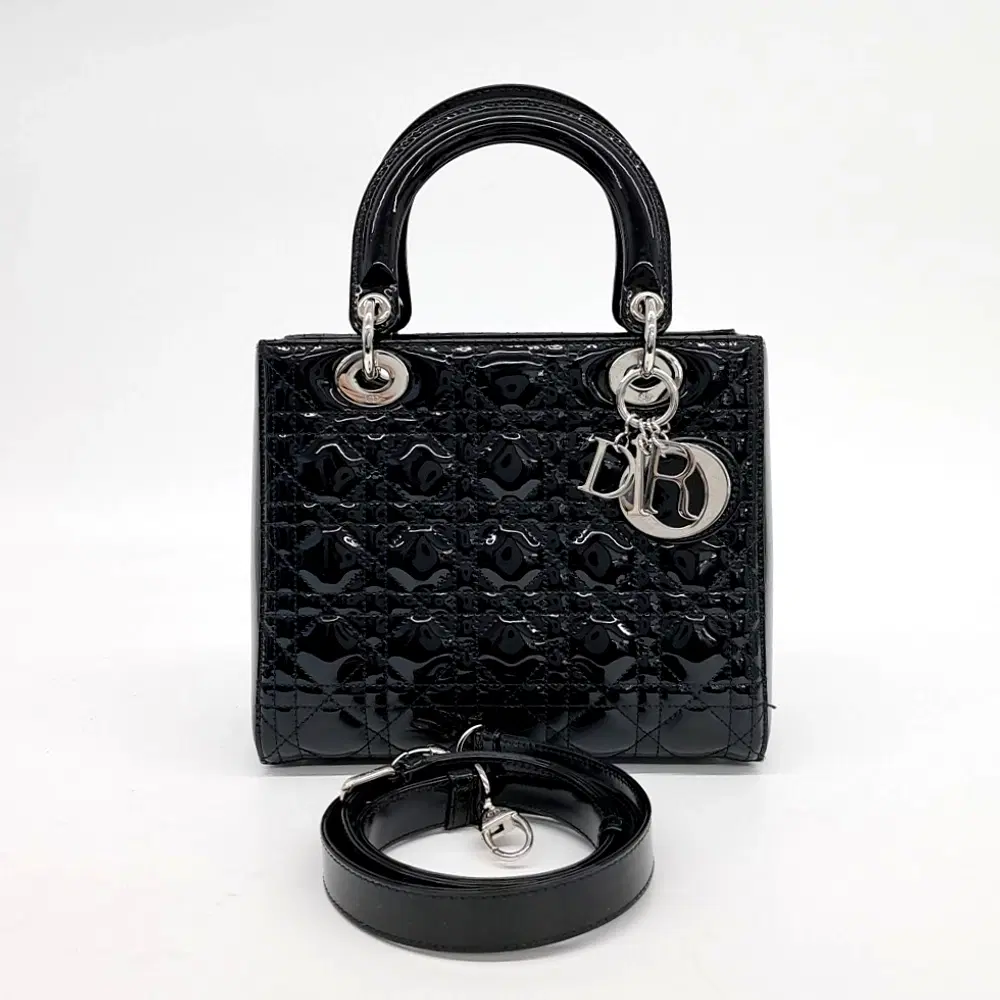 Christian Dior Patent Cannage Lady Bag Medium