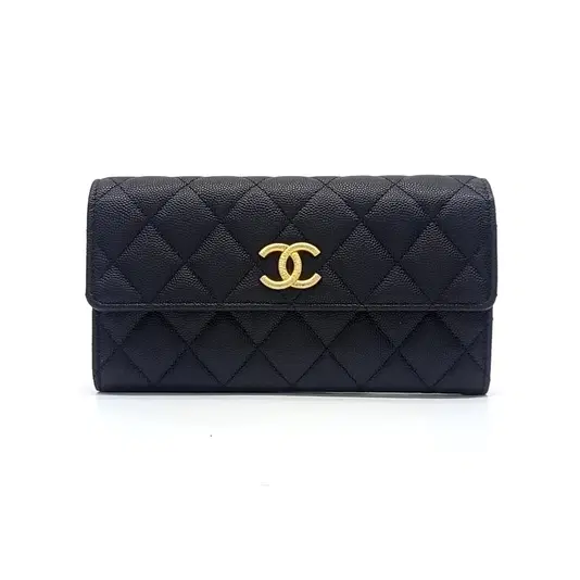 Chanel caviar long wallet