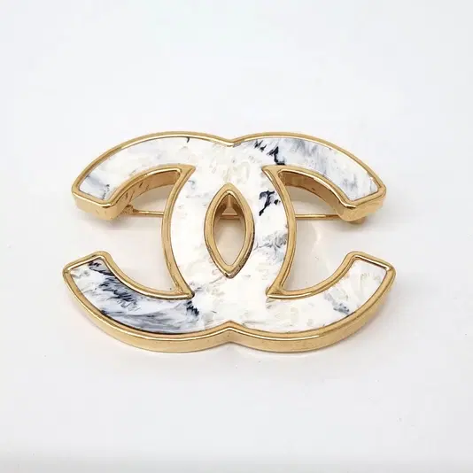 Chanel logo brooch