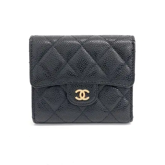 Chanel caviar bi-fold wallet