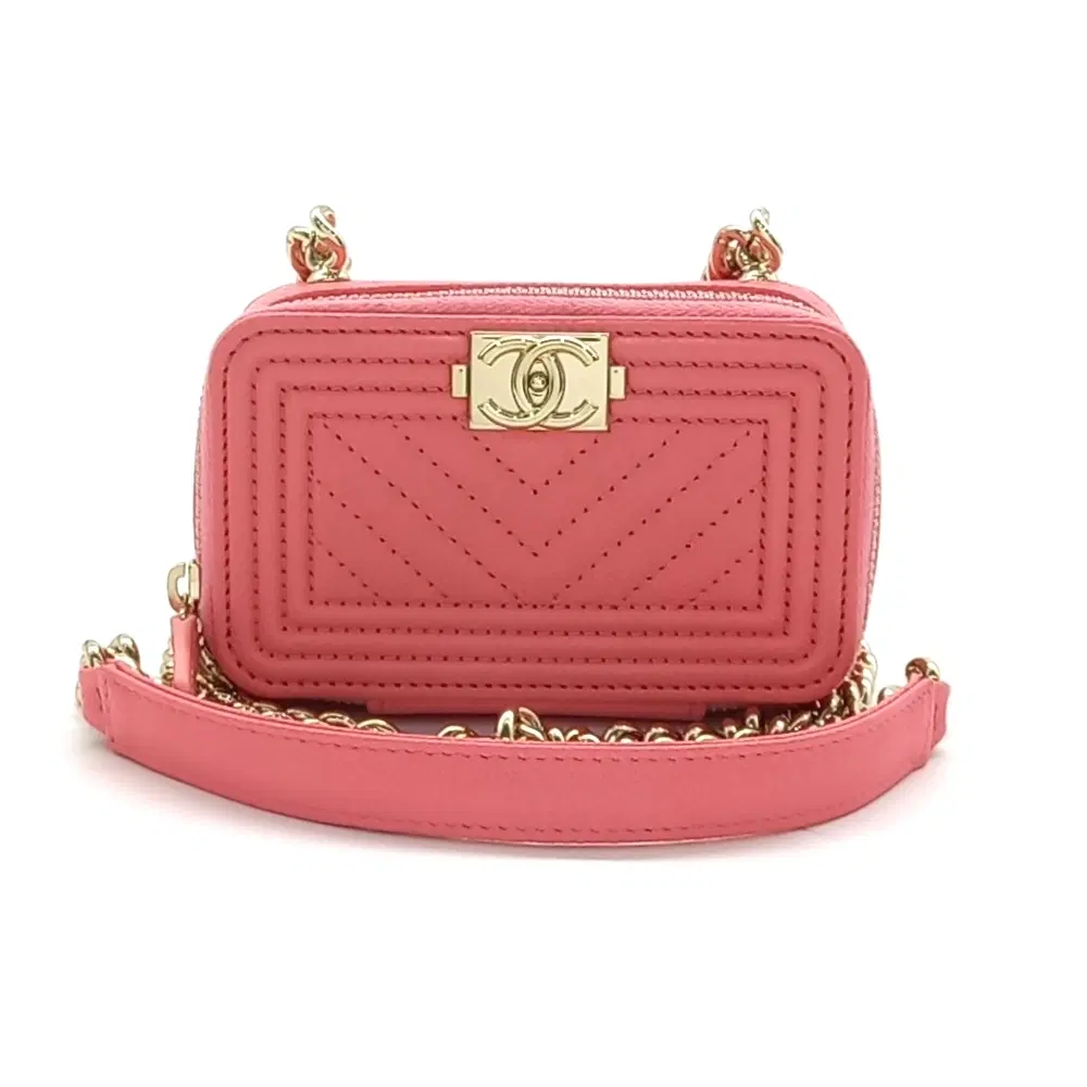 Chanel Caviar Boy Chain Card Holder