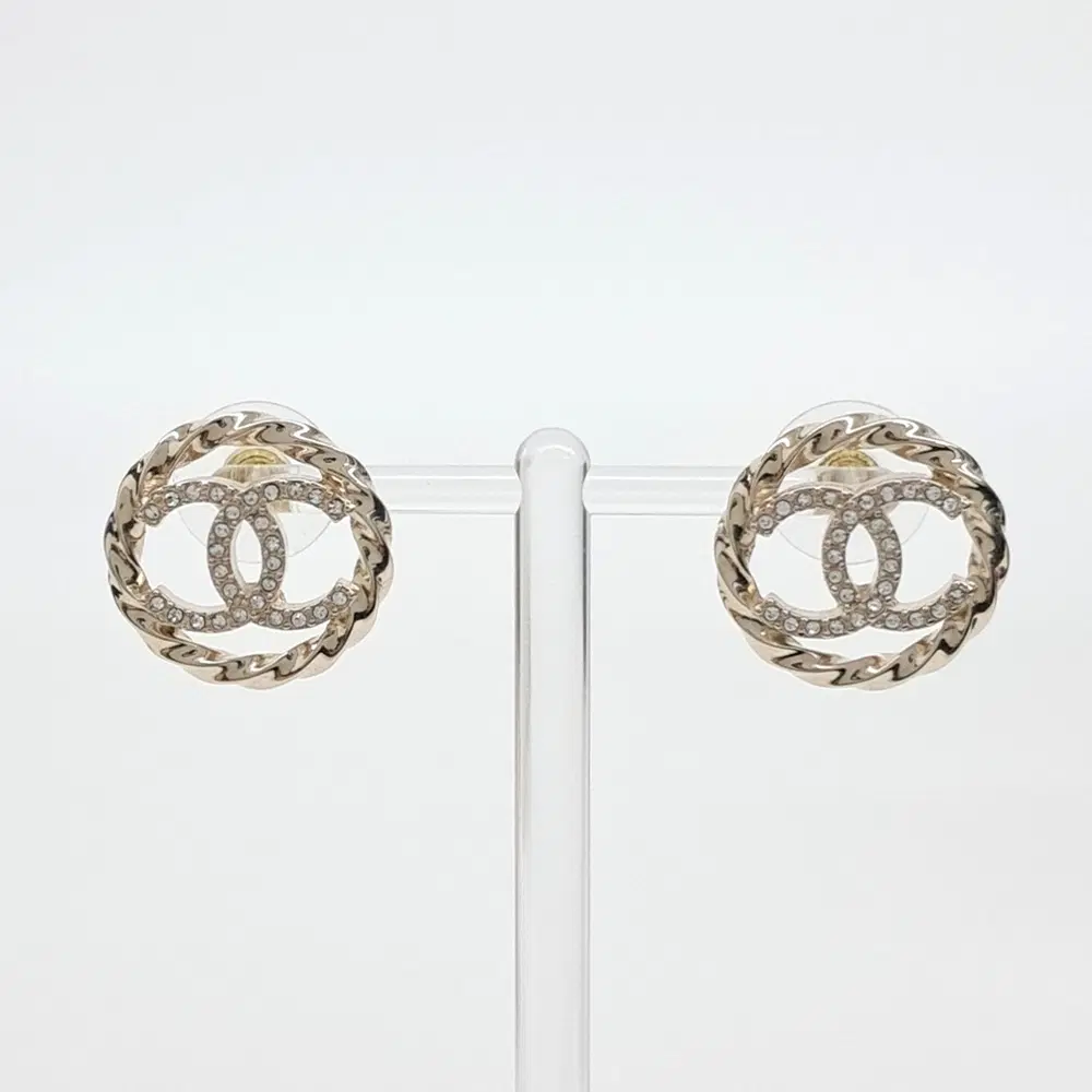 Chanel logo earrings