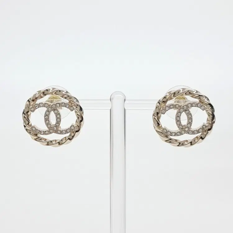 Chanel logo earrings-Hover-Image