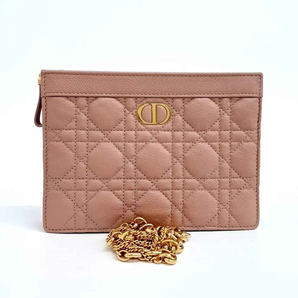 Christian Dior Caro Chain Zipper Pouch and Crossbody Bag