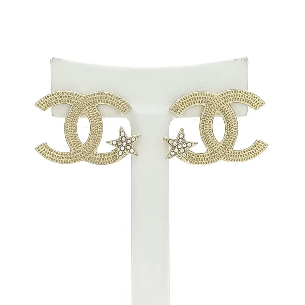 Chanel logo earrings