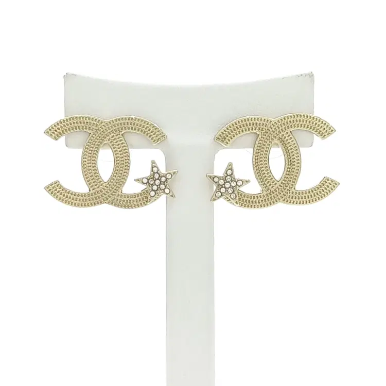 Chanel logo earrings-Hover-Image