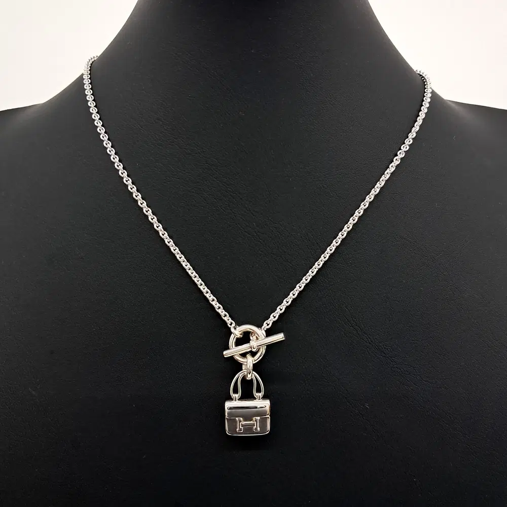 Hermes Silver Constance Necklace