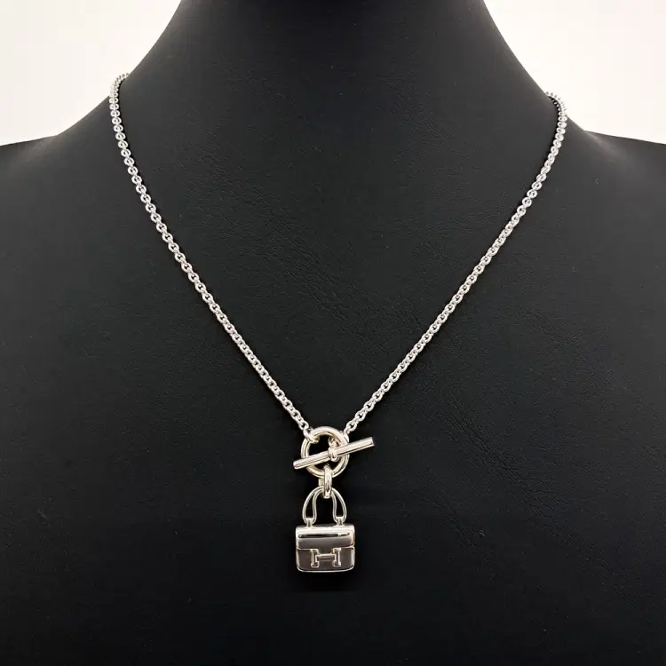 Hermes Silver Constance Necklace-Hover-Image