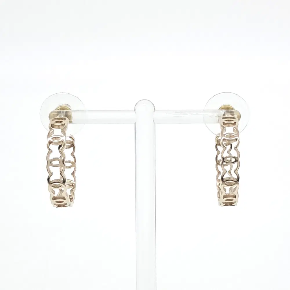 Chanel logo-embellished hoop earrings