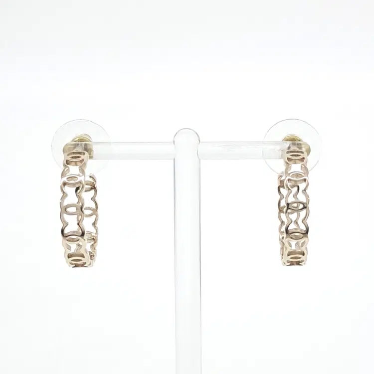 Chanel logo-embellished hoop earrings-Hover-Image