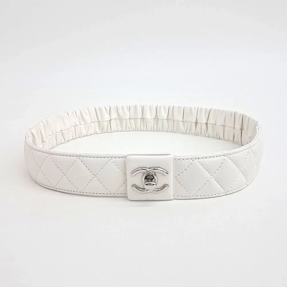 Chanel banded turnlock belt