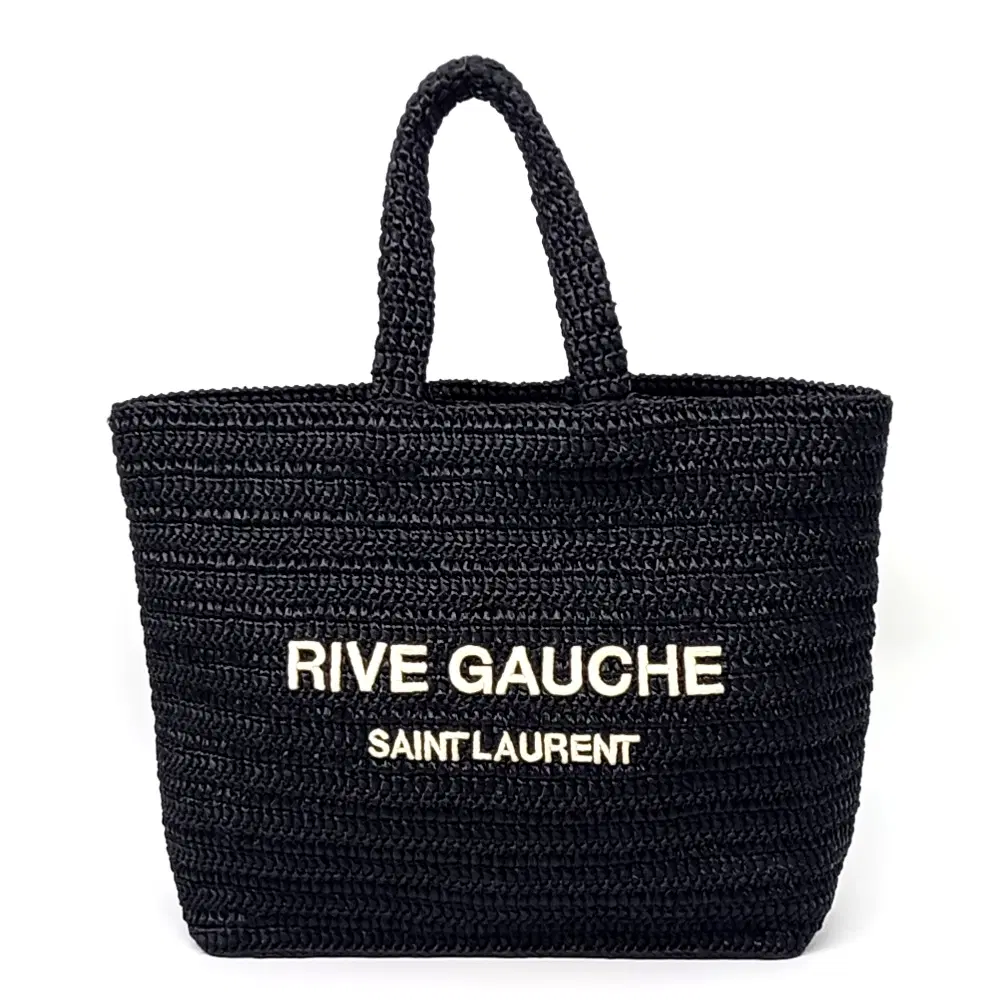 Saint Laurent Rive Gauche Raffia Shoulder Bag (688864)
