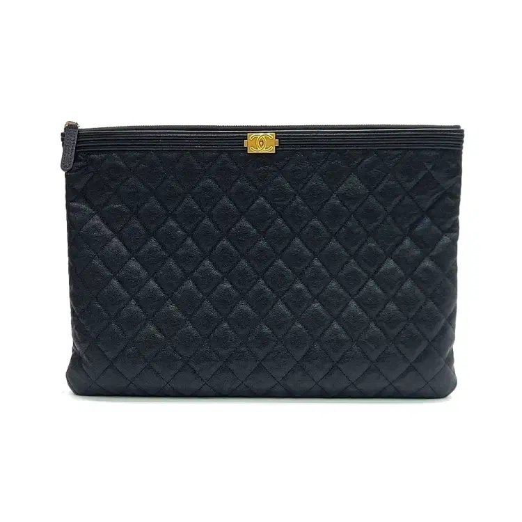 Chanel Caviar Boy Clutch Large-Hover-Image