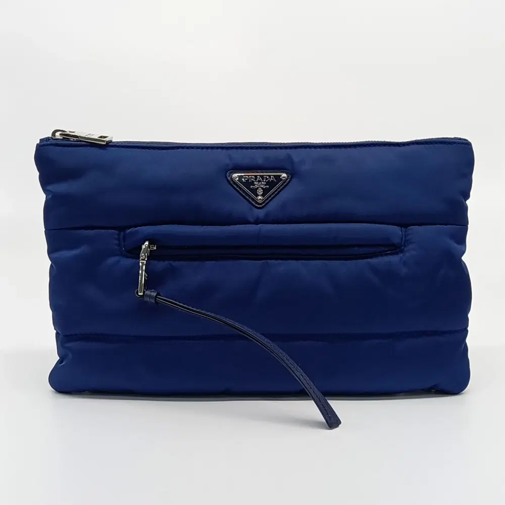Prada fabric padded clutch