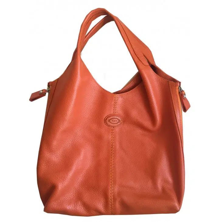 TOD'S Orange Leather Tote-Hover-Image