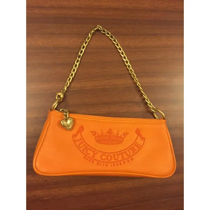 Juicy Couture Orange Signature Pochette Gold Hardware-Hover-Image