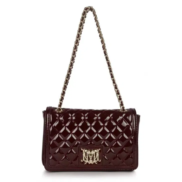 Love Moschino Quilted Leather Front Flap Shoulder Bag-Hover-Image
