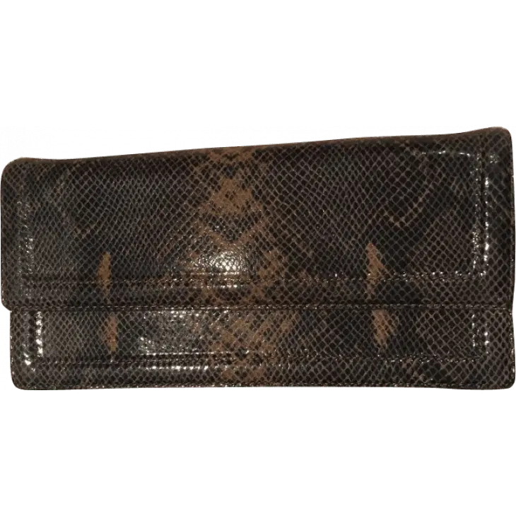 Vintage DKNY Limited Edition Faux Snakeskin Clutch-Hover-Image