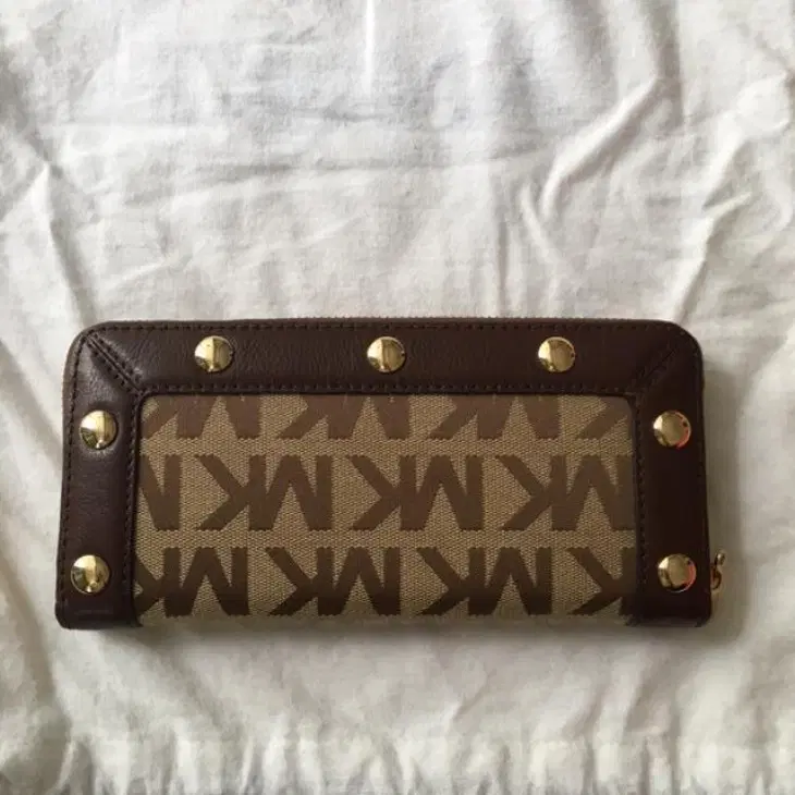 Michael Kors Brown and Beige Studded Wallet-Hover-Image