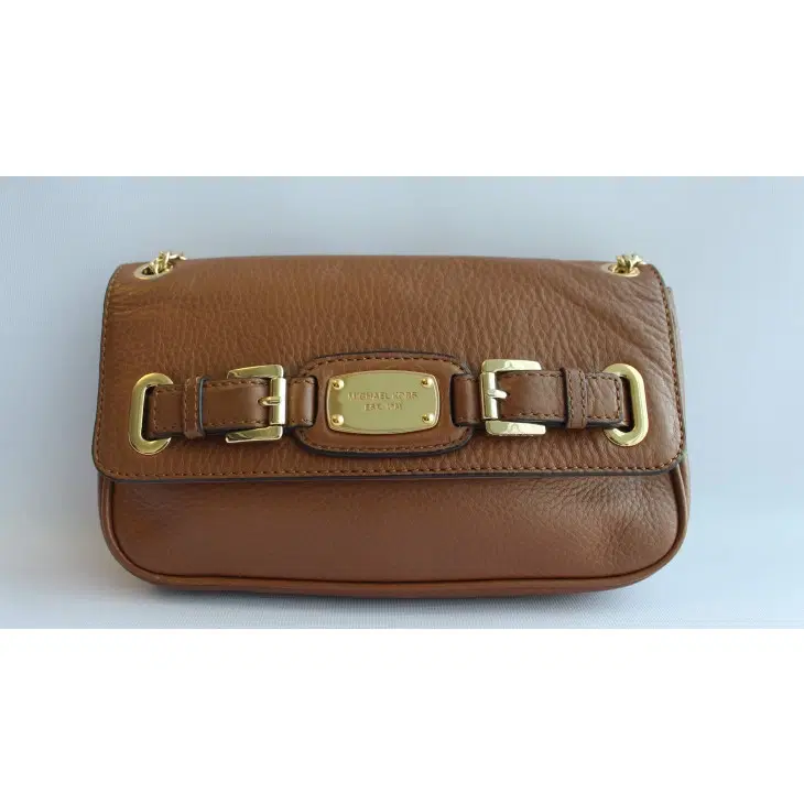 Michael Kors Brown & Gold Hardware Flap Bag