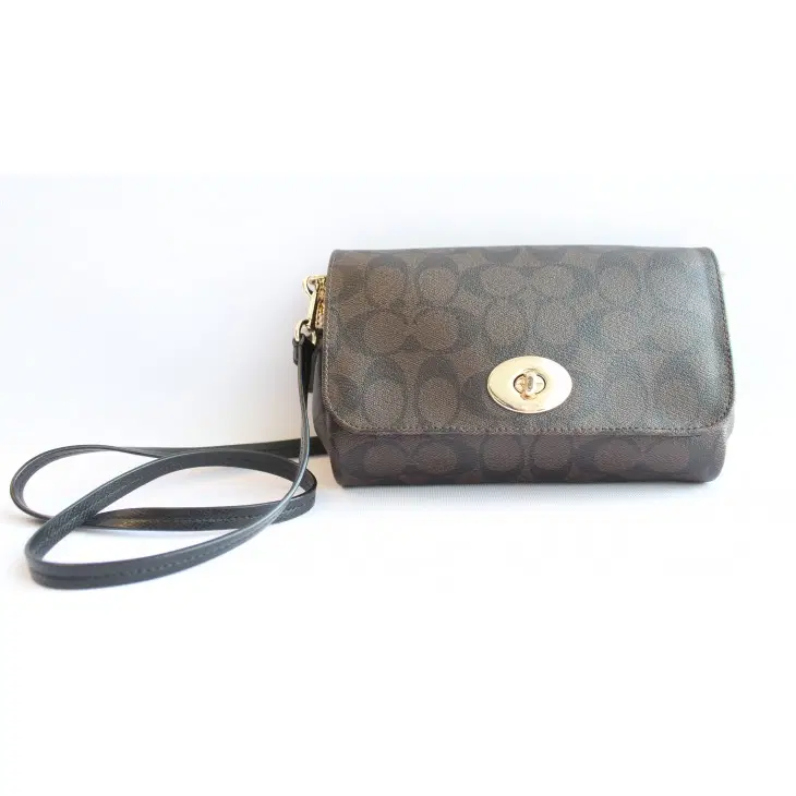 Coach Monogram Dark Brown Messenger Bag-Hover-Image