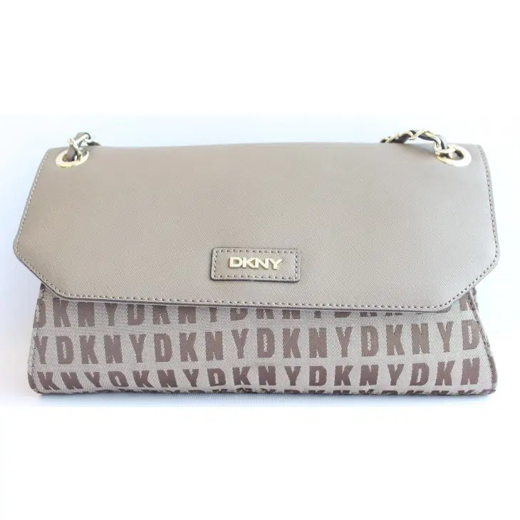 DKNY Monogram Print Flap Messenger Bag-Hover-Image