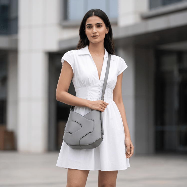 Polene Nodde Edition Smooth Stone Shoulder Bag-Hover-Image