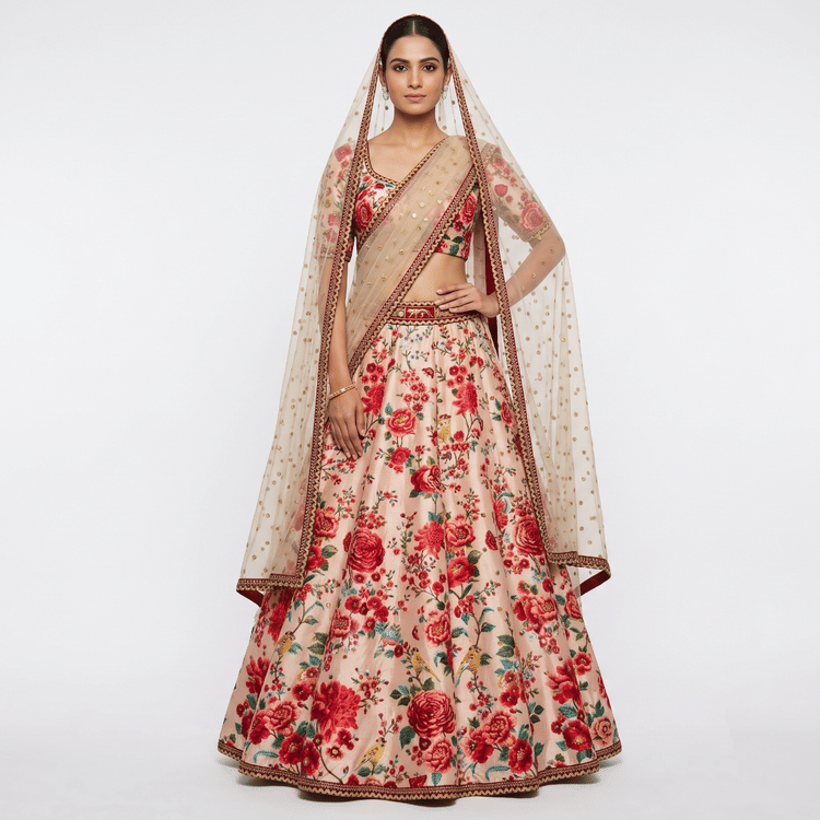 Sabyasachi Floral Bridal Lehenga-Hover-Image