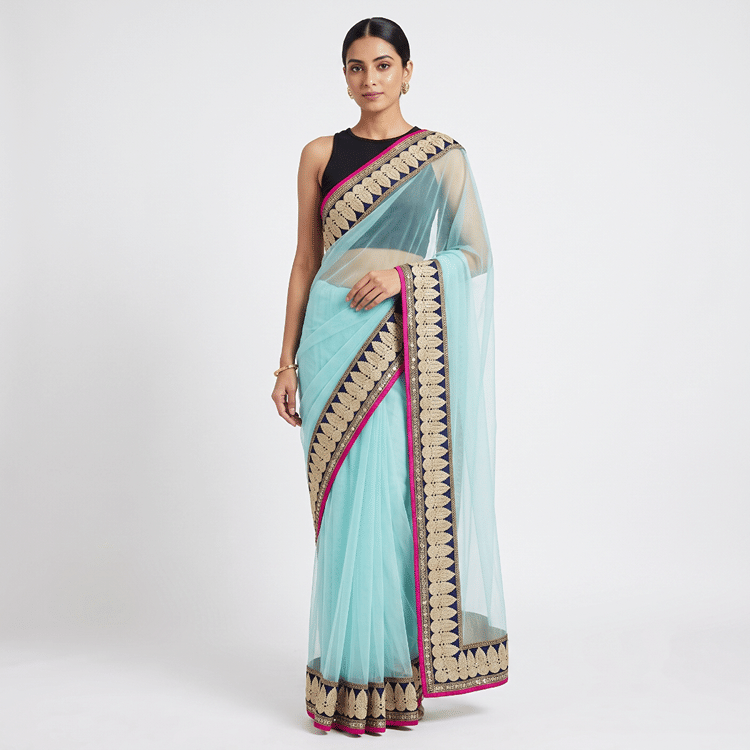 Sabyasachi Mint Green Saree-Hover-Image