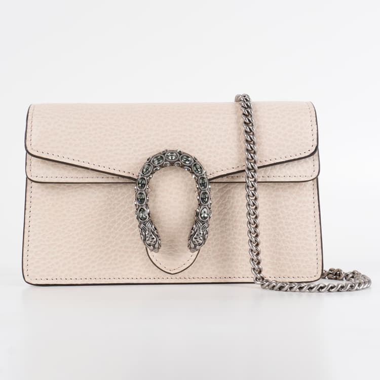Gucci Dionysus Supermini Bag In White Leather-Hover-Image