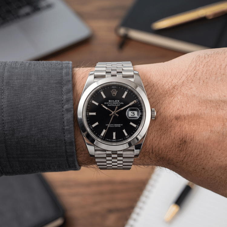 Rolex Datejust 41 MM Black Dial Steel Automatic Watch 126300-Hover-Image