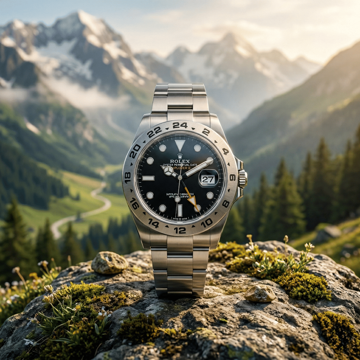 Rolex Explorer II 42 MM Black Dial Steel Automatic Watch
