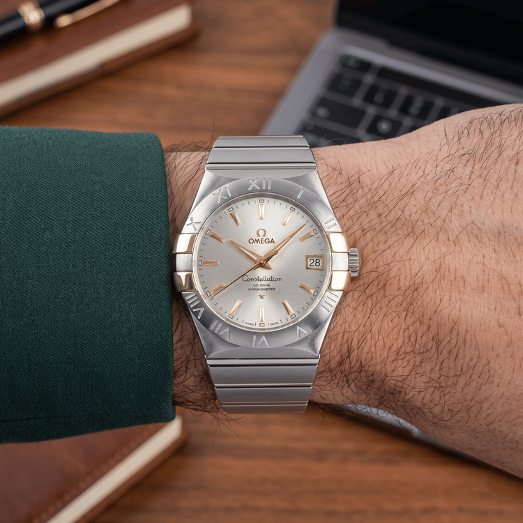 Omega Constellation Men 38 MM Steel and Yellow Gold Automatic-Hover-Image