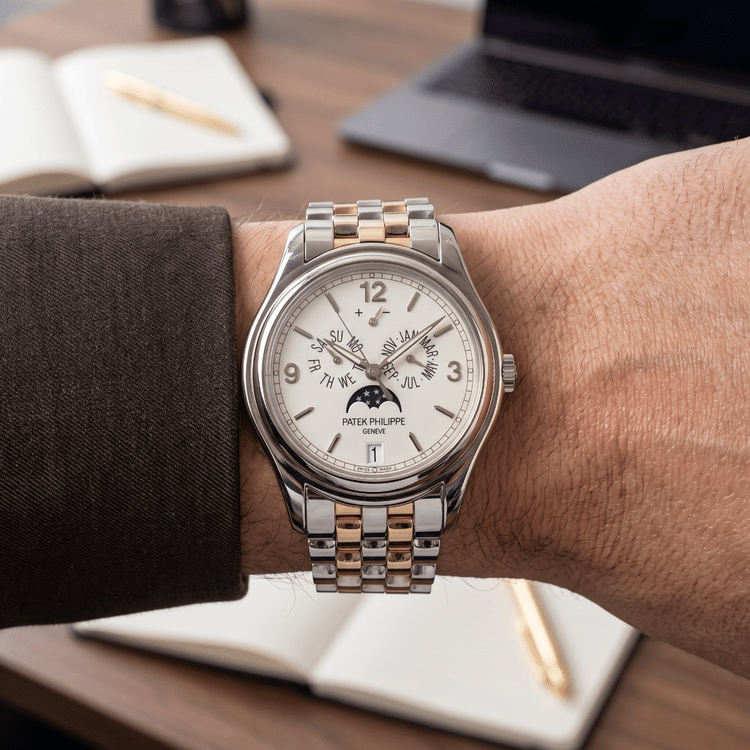 Patek Philippe Annual Calendar 39 MM White Gold Automatic Watch-Hover-Image