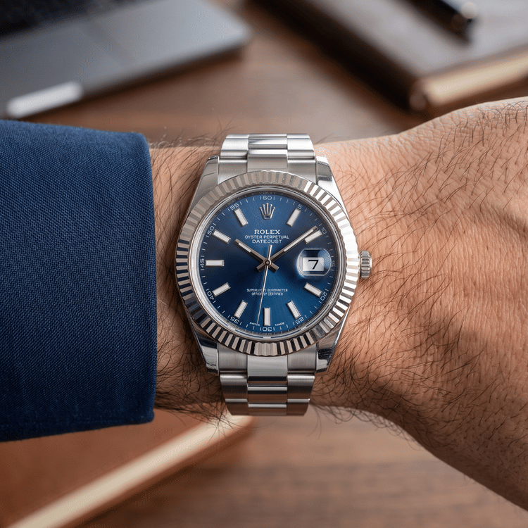 Rolex Datejust II 41 MM Blue Dial OysterSteel Bracelet Automatic-Hover-Image
