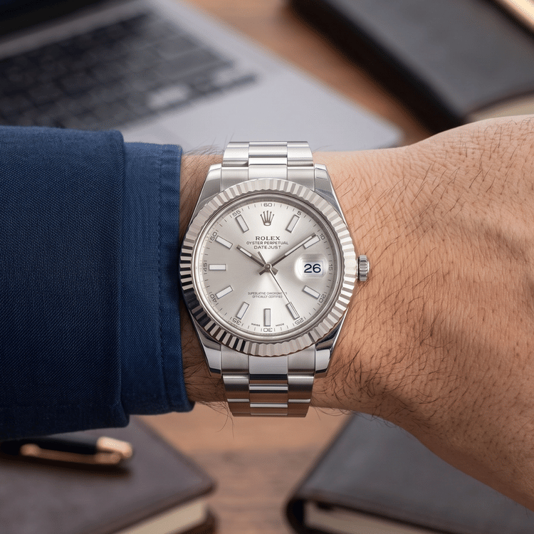 Rolex Datejust II 41 MM Silver Dial Steel Automatic-Hover-Image