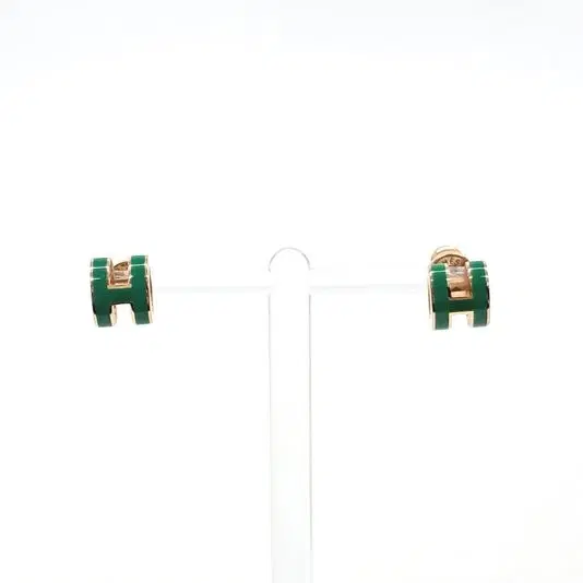 Hermes Mini Pop H Logo Earrings