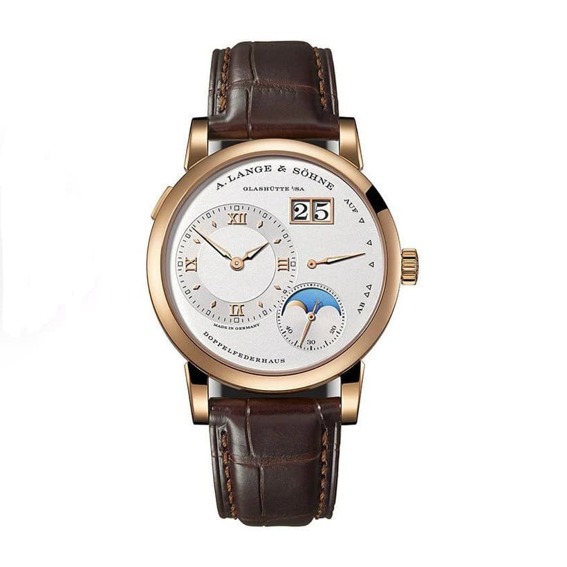 A. Lange and Sohne Lange 1 Moonphase Rose Gold 38.5 MM Manual Winding Watch Ref. No 192.032