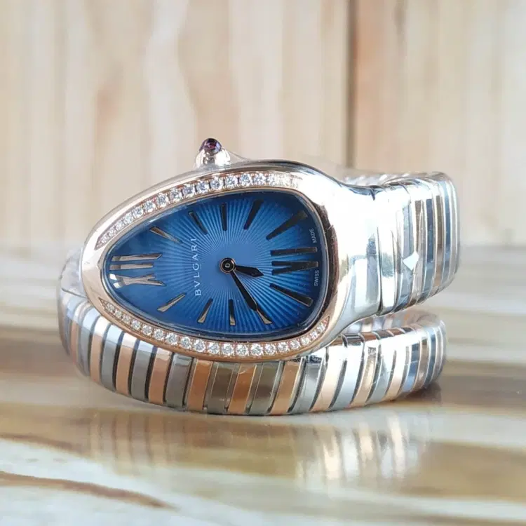 Bvlgari Serpenti Tubogas Blue Dial Quartz Diamond Bezel-Hover-Image